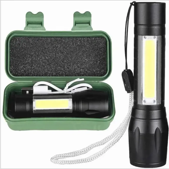 Torch%20-%20Mini%20LED%20Micro%20USB%20Charging%20with%20Cable%20and%20Case%20-%20Powerful%20Flashlight%203800LM%20XPE%20COB%20Small%20Rechargeable%20-%20FlashLight%20Zoomable%20-%20Image%203