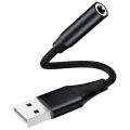 USB to 3.5mm Jack Audio Adapter for Headset, PC Windows, Laptop Mac, Desktops, for PS4 and More Device. 