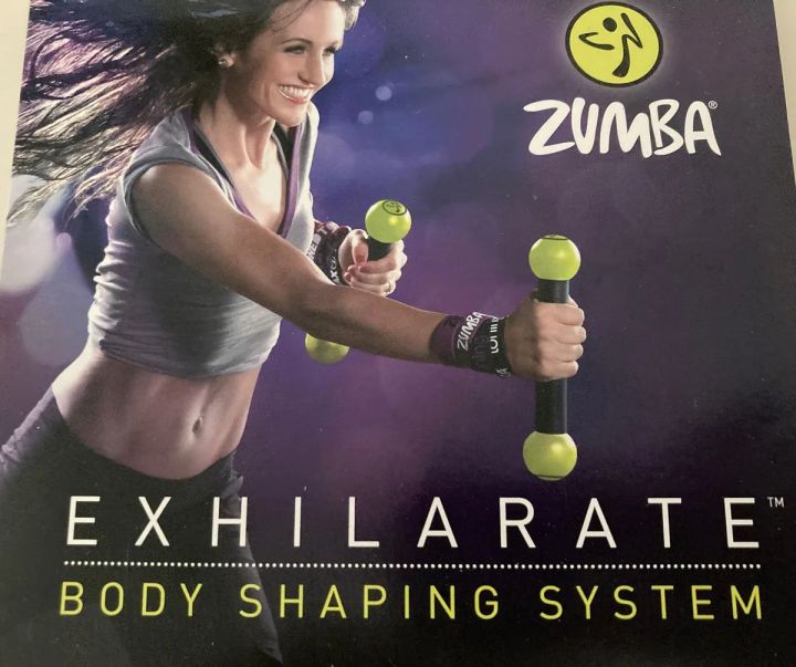 Zumba Fitness Exhilarate Body Shaping System 5 disks set + 2 toning sticks - new
