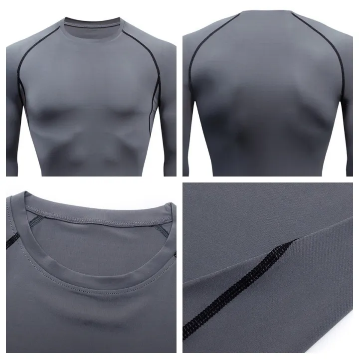Dry%20Fit%20Men'S%20High%20Quality%20MMA%20Fitness%20Gym%20Sports%20T-Shirt%20Jogging%20Running%20Shirt%20Compression%20Breathable%20Rashguard%20Comprehensive%20-%20Image%205