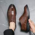 Brown Premium Leather Lace Up Formal Shoe For Men. 
