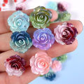10Pcs 18mm Rose Flower Resin Accessories Cabochon Earring Hair Clip Scrapbooking Supplies DIY Jewelry Crafts Decor Accessories. 