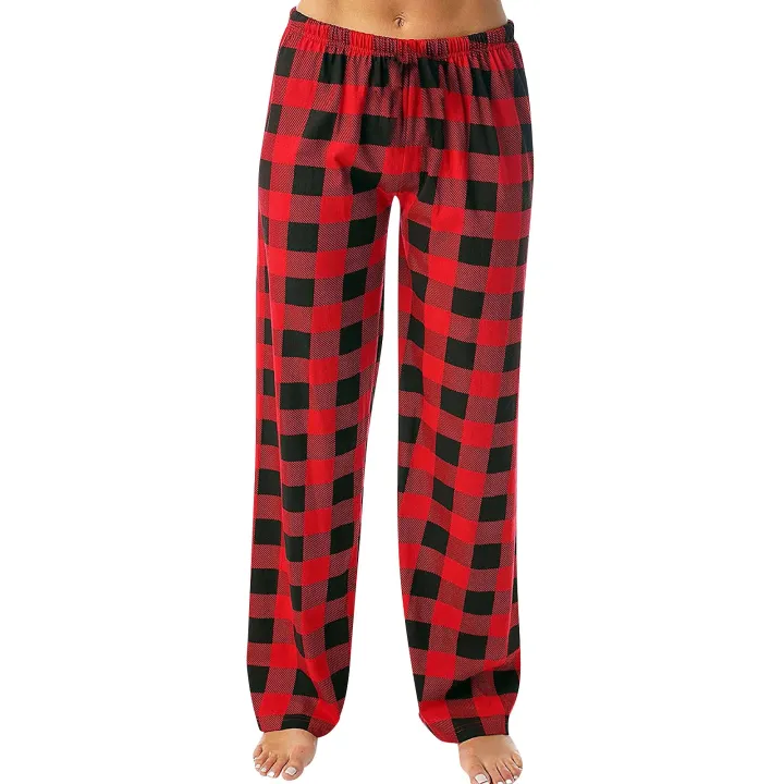 Women%20Pants%20Plaid%20Cotton%20Loose%20Ladies%20Pajama%20Pants%20Pyjama%20Trousers%20Men%20Sleep%20Bottoms%20Lounge%20Wear%20Sleep%20Lounge%20Pants%20Bottoms%20-%20Image%202