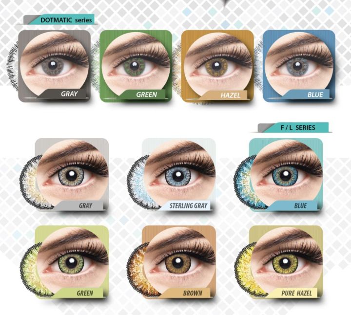 Seven days Colored Contact Lenses / Eye Lenses / Fashion Lenses / Eye Shades / Cosmetic Lenses, Available All Amazing Colors with Free Starter Kit, Price per pairs