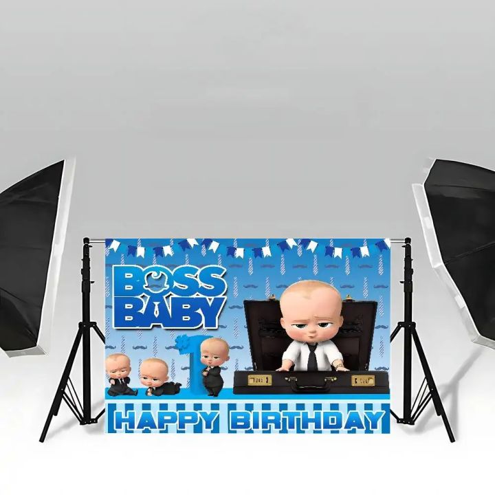 Baby Boss Theme Background Kids Happy Birthday New Year Party ...