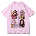 2025 BP Jump Tshirts Pink Girls Band Clothing Adorable Anime Graphic T Shirts Summer High Quality Cotton Comfortable Tops.