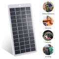 5W 12V Solar Panel Portable Solar Power Polycrystalline Siliocone Solar Charger Mini High Efficiency Solar Module with Clips. 