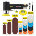 Orbit Air Sander Mini Pneumatic 1"/2"/3" Grinding Machine Set for Car Polishing High Speed Air Powered Polisher. 