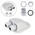Caravan Solar Car Junction Box Cable Entry Gland Box Roof Wire Entry Cable Connector Holder Dual Hole Automotive Accessories. 