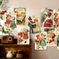 32pcs, vintage Christmas postcards, Santa Claus, birthday/anniversary gifts, collectibles, suitable for gifting, and mailable.. 