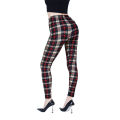 Khaki Plaid WOMEN'S Sports and Fitness Leggings. 