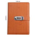 New A5 retro password book with Lock Diary Book Student Notebook Notebook sub-password Lock Notebook. 