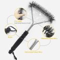 Triangular Wire Grill Brush Stainless Steel Nonstick Heat Resistant Grill Cleaning Tool Efficient and Safe Kitchen Accessory. 