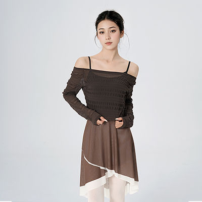 Ballet%20Top%20Women%20Ruffle%20Sleeve%20Dance%20Shirt%20Summer%20Cropped%20Fitted%20Dancewear%20-%20Image%207