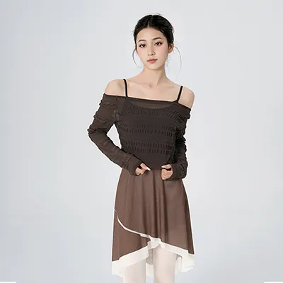 Ballet%20Top%20Women%20Ruffle%20Sleeve%20Dance%20Shirt%20Summer%20Cropped%20Fitted%20Dancewear%20-%20Image%207