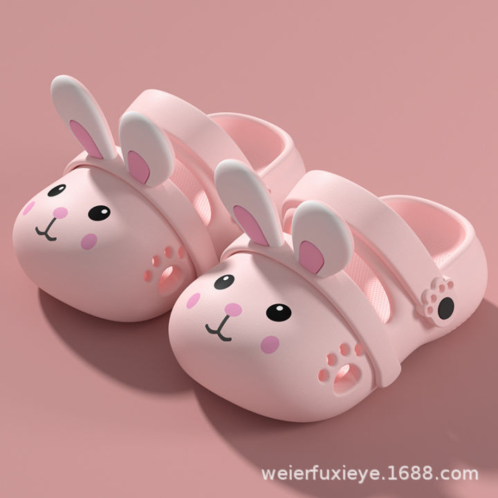 2026%20Summer%20Cute%20Rabbit%20Children%20Slippers%20Cartoon%20Outdoor%20Clogs%20For%20Girls%20Toddler%20Waterproof%20Anti%20Slip%20EVA%20Kids%20Beach%20Shoes%20-%20Image%206