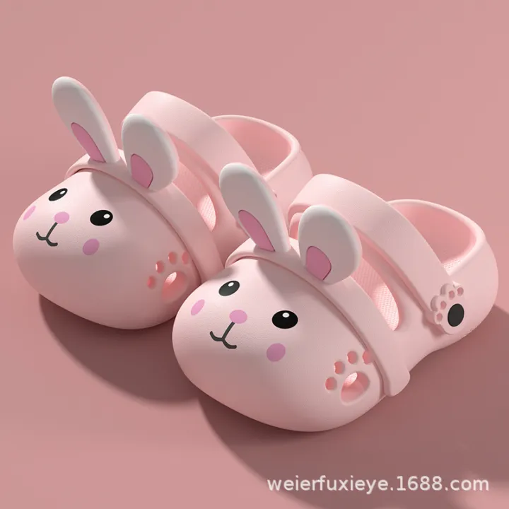 2026%20Summer%20Cute%20Rabbit%20Children%20Slippers%20Cartoon%20Outdoor%20Clogs%20For%20Girls%20Toddler%20Waterproof%20Anti%20Slip%20EVA%20Kids%20Beach%20Shoes%20-%20Image%206