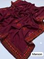 Balochi Swiss Voil Chadar Red Pink Black Blue White Free Size Dupatta. 