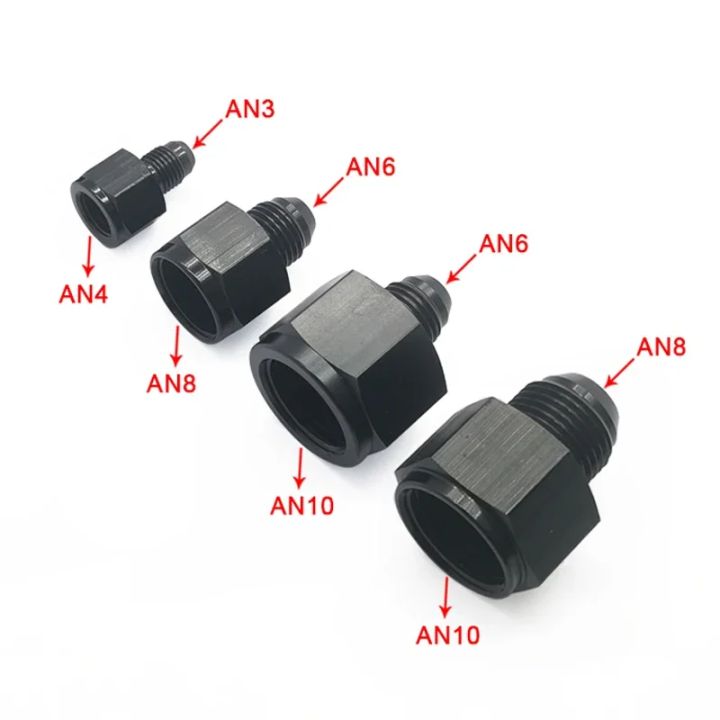 jiax%20Black%20Aluminum%20AN4%20AN8%20an6%201/8npt%20Female%20to%20AN%203%20AN6%20an8%20an10%20Male%20Flare%20Adapter%20Fitting%20Reducer%20-%20Image%203