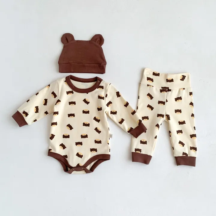 2024%20Spring%20Baby%20Boys%20Girls%20Clothes%20Cotton%20Long%20Sleeved%20Top%20+%20Pant%20+%20Hat%20Three%20Piece%20Set%20Baby%200-2%20Years%20Old%20Newborn%20Suit%20-%20Image%203