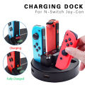 Portable Accessories For Nintendo Switch Controller Charger Dock Station For Switch Joycon Ac Adapter Support 4 Joy-con Charging. 