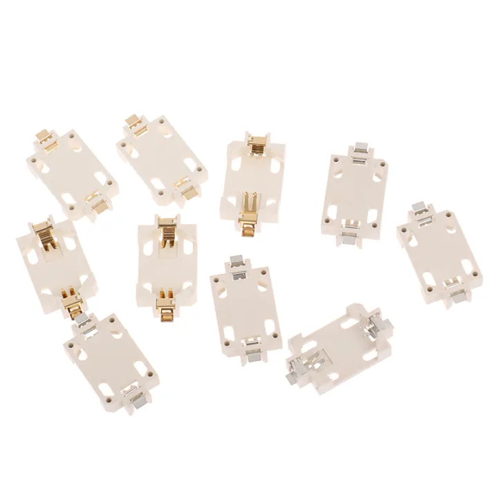 10Pcs%20White%20Housing%20Gold-Plated%20Tin-Plated%20Button%20Battery%20Holder%20For%20CR2032%20Cr2025%20Bs-6%20SMD%20Socket%20Cases%20-%20Image%203