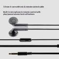 Moondrop Nice Buds Earphone 15.4mm Large Dynamic Driver Flat-Headed Earbuds 3.5mm Stereo Wired Flat Head Earplugs Bass Boost. 