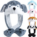 Hot Sale Unisex Funny Ear Hat Animal Style Couple Cute Ear Moving Up Cap Men Women Girls Rabbits Ears Plush Winter Lovely Hat .