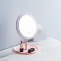 Rechargeable LED Makeup Mirror Vanity Mirror With Stand 90 Degree Swivel & Touch Screen Dimming, Detachable Portable Traveling Mirror. 