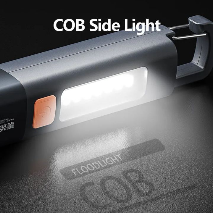 Smiling%20Shark%20SD1023%20LED%20Multifunctional%20Flashlight%20with%20Hook%20Camping%20Light%20USB%20Rechargeable%20Zoomable%20-%20Image%205