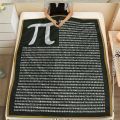 Pi Number Math-Themed Flannel Blanket - Cozy Pi Day  for Students Teachers Mathematicians. 