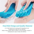 Body Scrubber Bath Brush Silicone Exfoliating Shower Brush Bath Belt Body Scrub Back Massage Brush Cleaning Strap Bathing Tools. 