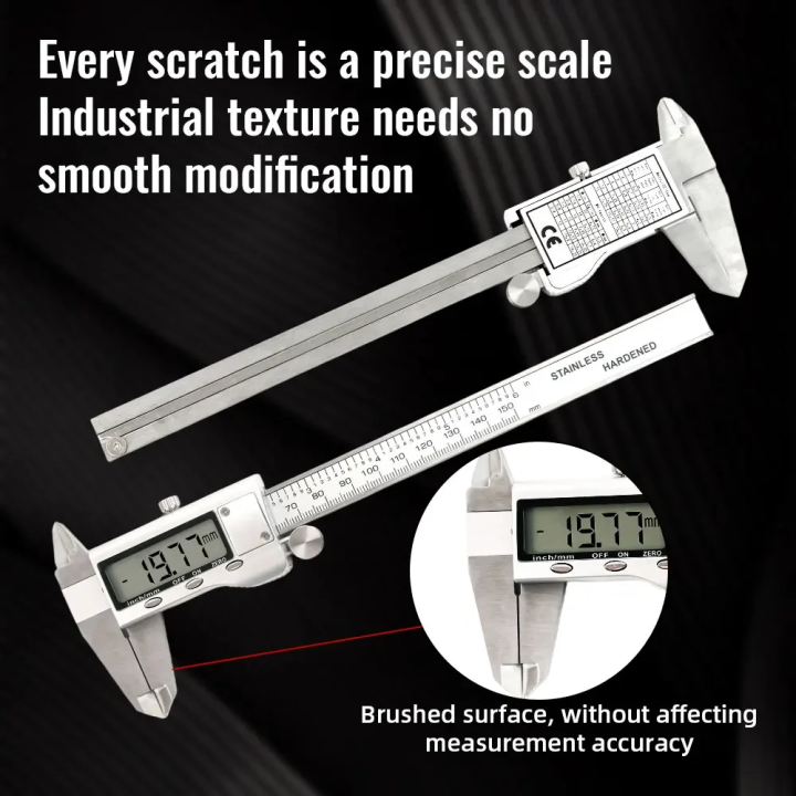 6-inch 150mm stainless steel electronic digital vernier caliper metal ...