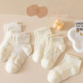 5Pairs/Lot Summer Soft Cotton Girl Socks Breathable Children Short Ankle Socks Kids Lace Princess Mesh Ruffle Lolita Socks. 