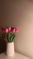 Stripped heightened flower decorative vase for home decoration. 