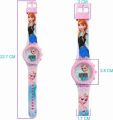 Frozen cartoon Gift Watch and Toy. Very Exciting and Useful Gift. Made from high quality material, Soft and comfortable. it will help kids describe time from a variety of angles and learn how to read time, develop good habits for kids. Led Light makes tim. 