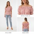 Diamond Georgette Stylish Top for Girls and Women Western Fashion Tunic Casual Wear Elegant Outfit. 