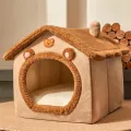 Foldable Pet House Removable Washable Cat House Puppy Cave Sofa Pet Bed House for Extra Small Dogs and Small and Medium Cats. 