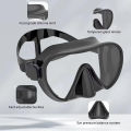 Scuba Diving Snorkeling Frameless Mask Perfect Seal Silicone Skirt Panoramic View Tempered Glass Swim Goggles Suitable for Adult. 