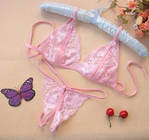 1 Set Exotic Hot Bikini Set For Honeymoon Exclusive And Premium Transparent Sexually attractive Pink Color Nighty