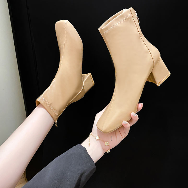Women's%20Thick%20Heel%20Medium%20Heel%20Boots%20Women's%202024%20New%20Winter%20Square%20Toe%20Back%20Zipper%20Increased%20Casual%20Short%20Boots%20-%20Image%206