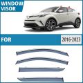 4 piece Window visor for Toyota C-HR  car exterior accessories decoration item rain guard high quality plastic material  CHR rain shads. 
