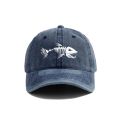 Fishbone Baseball Cap Summer Distressed Dad Hats Men Outdoor Fishing Skeleton Fish Bone Caps MZ-496. 