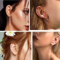 1Pc 16G Stainless Steel Screw Back Stud Earrings for Women Men, Fashion Cubic Zerconia Cartilage Conch Helix Ear Piercing Jewels. 