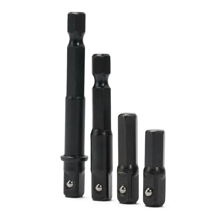1/4pcs Impact Socket Adapter 1/4 Inch Nut Driver Sockets Drill Socket ...