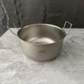 Titanium Camping Pot Travel Tableware Portable 2L Camping Soup Pot Backcountry Dinnerware for Backpacking Picnic Equipment.