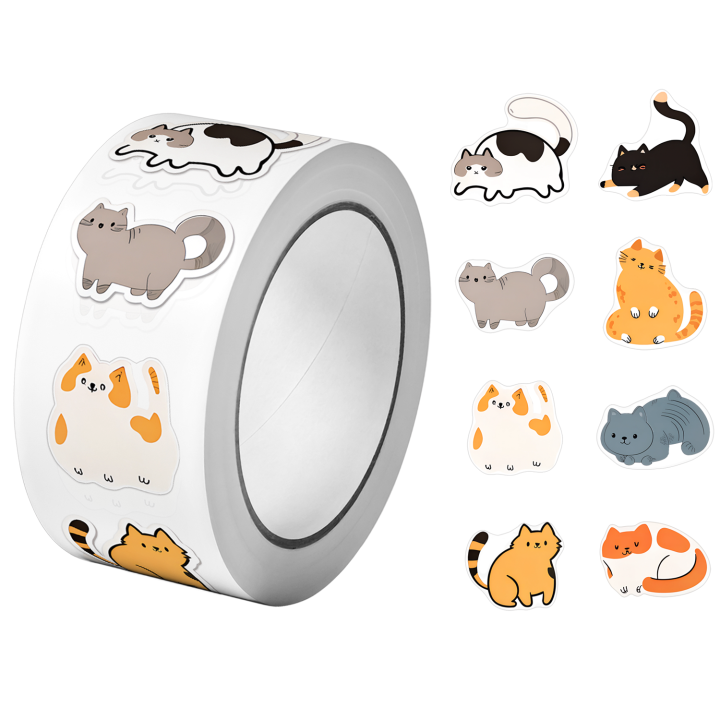 500Pcs/Roll%20Cute%20Pet%20Mimi%20Cats%20Stickers%202.5cm/1.0''%2016%20Designs%20Decals%20Diy%20Adorn%20s%20Suitable%20for%20Various%20Packaging%20Home%20Decor%20-%20Image%207
