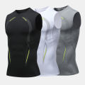 Compression Tank Top Men Running Gym Shirt Sleeveless Quick Dry Sportswear Male Fitness Bodybuilding Vest Workout Muscle Top. 