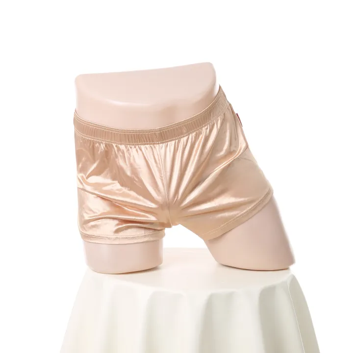 Men's%20Satin%20Sleepwear%20Loungewear%20Sleep%20Shorts%20Bottoms%20Nightwear%20Loose%20Home%20Soft%20Pajamas%20Boxers%20-%20Image%205