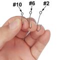 25 pcs Big Eyelet Fishing hook Long Shank Barbed Round Bent Joint Hook Big Eye Ring Worm Hook Fishing Lure Spoon Spinner. 